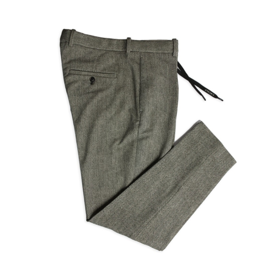 PANTALON ESPIGA BL/NG PINZA ALG/ELAS CIR