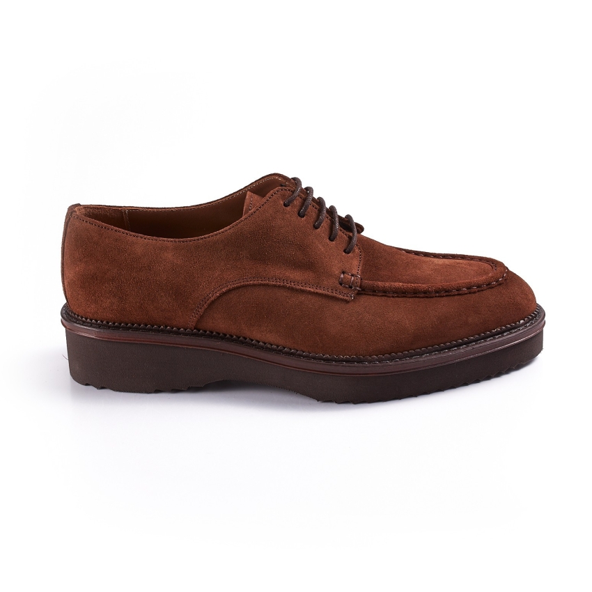 ZAPATO CORDONES ANTE SUELA GOMA MARRON BLACKCAPE