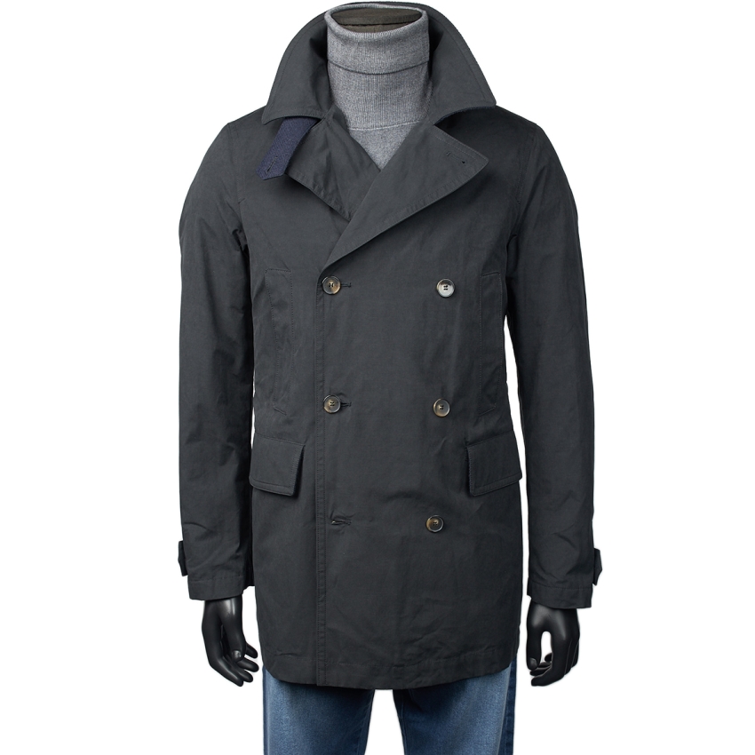 CHAQUETON CRUZADO IMPERMEABLE RESINA/INT.LANA BLACKCAPE