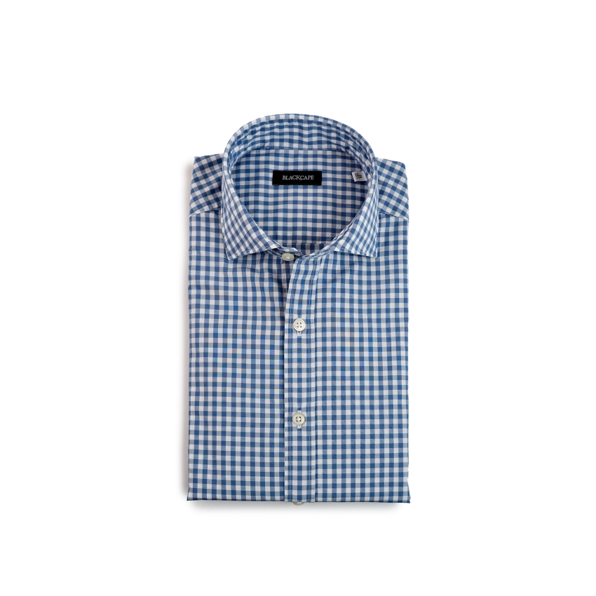CAMISA 100% ALGODON CUADRO VICHY   BLACK